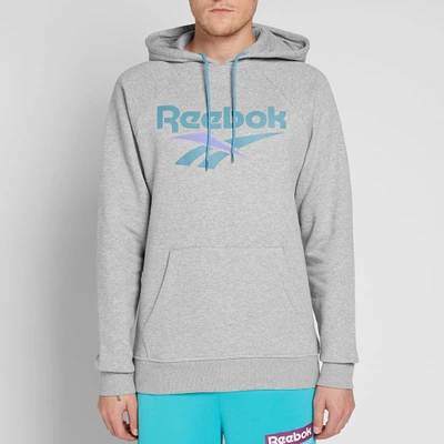 Shop Reebok Classic Vector Hoody In Grey