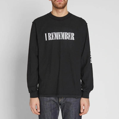 Shop Midnight Studios Long Sleeve I Remember Nothing Tee In Black