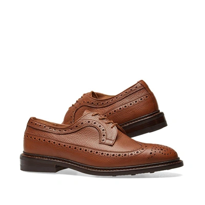 Shop Tricker's Fulton Long Wing Brogue In Neutrals