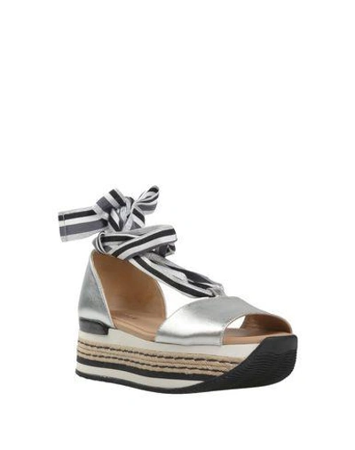 Hogan Sandals In Silver