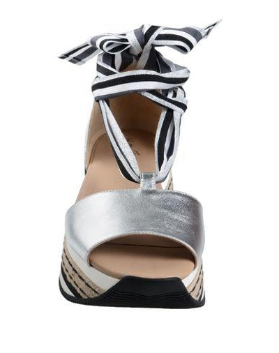 Hogan Sandals In Silver