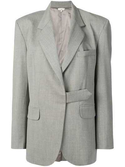 Shop Natasha Zinko Oversized Blazer - Grey