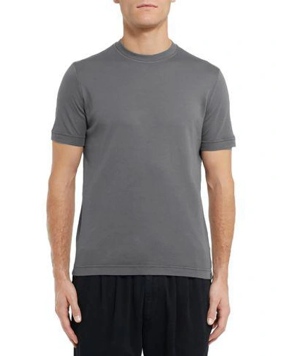 Shop Zanone T-shirt In Grey