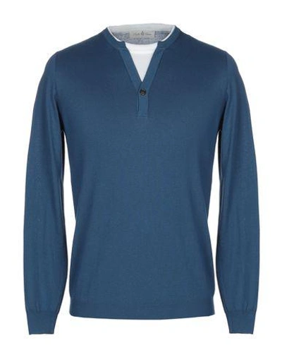 Shop Della Ciana Sweater In Slate Blue