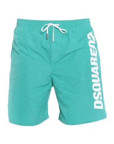 Shop Dsquared2 Swim Shorts In Light Green