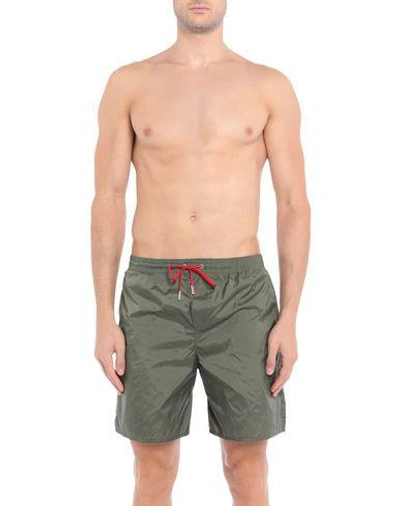 Shop Dsquared2 Swim Shorts In Military Green