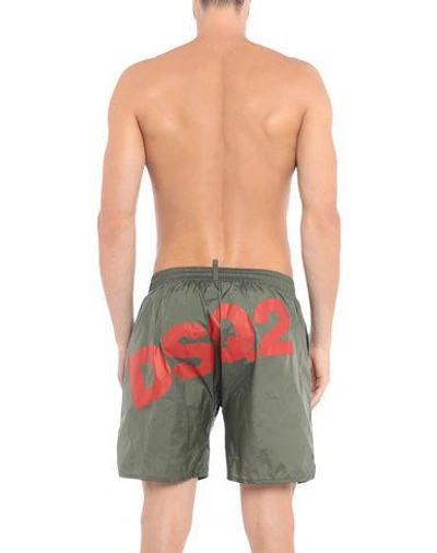 Shop Dsquared2 Swim Shorts In Military Green