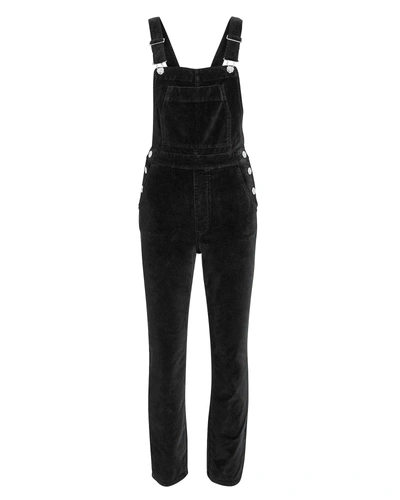 Shop 3x1 Ruby Black Velvet Overalls