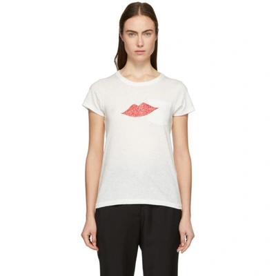 Shop Rag & Bone Off-white Lips T-shirt
