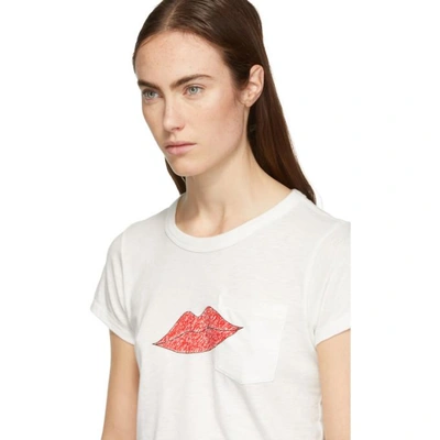 Shop Rag & Bone Off-white Lips T-shirt