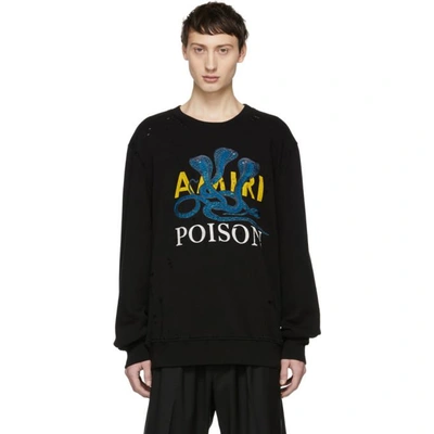 Shop Amiri Black Poison Sweatshirt In Blk Black