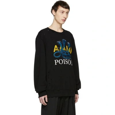 Shop Amiri Black Poison Sweatshirt In Blk Black