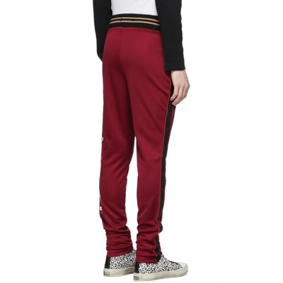 Shop Amiri Black Lovers Lounge Pants In Red Red