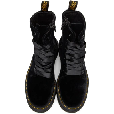 Shop Dr. Martens' Dr. Martens Black Velvet Jadon Platform Boots