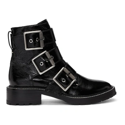 Shop Rag & Bone Rag And Bone Black Cannon Buckle Boots In 001 Black