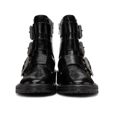 Shop Rag & Bone Rag And Bone Black Cannon Buckle Boots In 001 Black