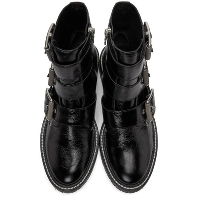 Shop Rag & Bone Rag And Bone Black Cannon Buckle Boots In 001 Black