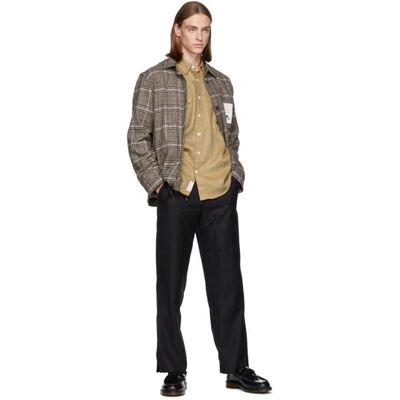 Shop Lhomme Rouge Brown Check Pull Jacket