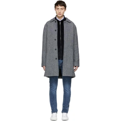 Shop A.p.c. Navy Ivan Coat In Iakdknavy