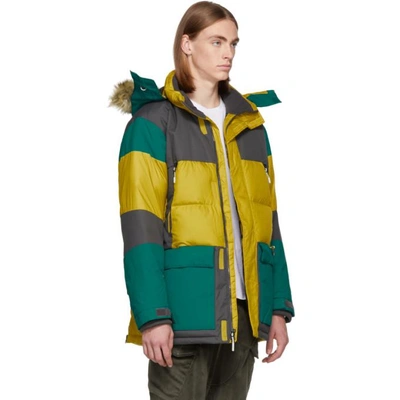 The north face on sale vostok parka leopard yellow