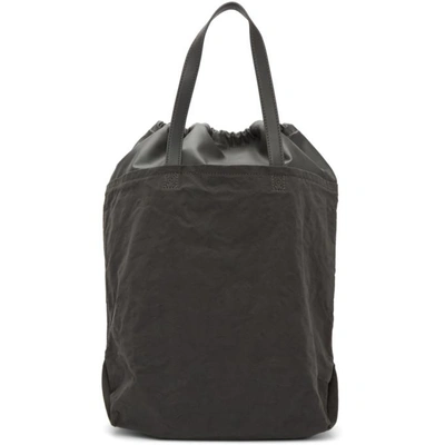 Shop Apc Grey 'care Of Yourself' Tote In Ladanthraci
