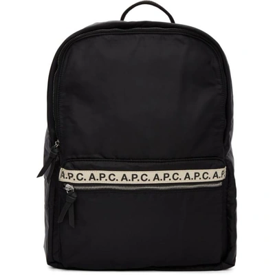 Shop Apc A.p.c. Black Sally Backpack In Lzz Noir