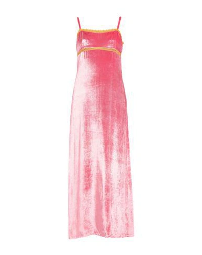Shop Alberta Ferretti Woman Maxi Dress Pink Size 4 Viscose, Silk