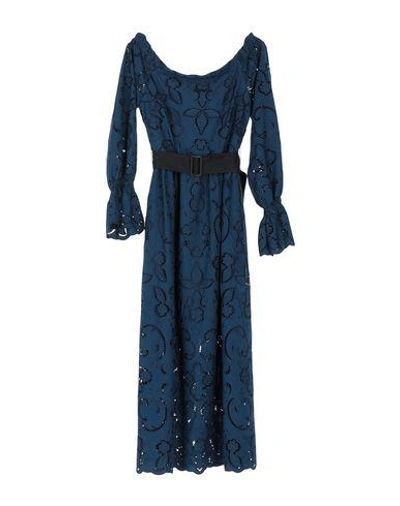 Shop Perseverance Midi Dress In Dark Blue