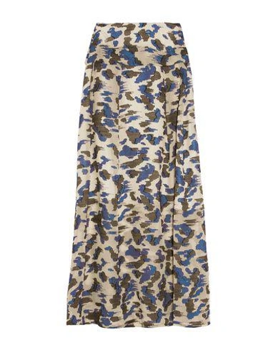 Shop Michael Van Der Ham Maxi Skirts In Ivory