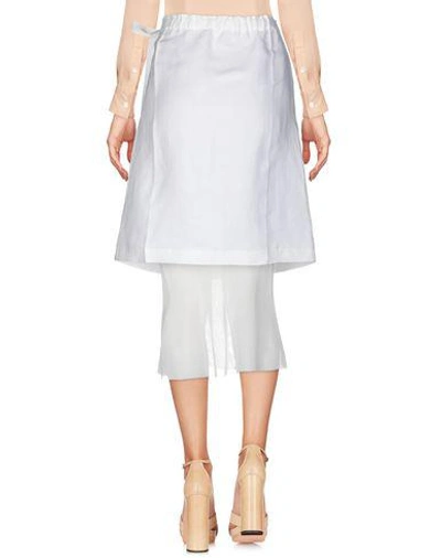 Shop Helmut Lang Midi Skirts In White