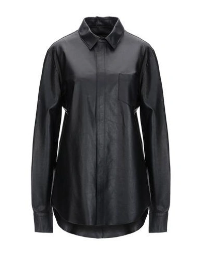 Shop Space Style Concept Solid Color Shirts & Blouses In Black