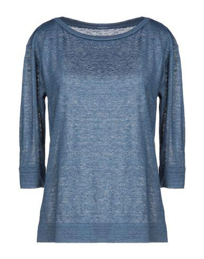 Shop Malo Sweater In Slate Blue