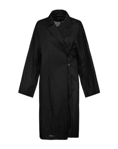 Shop Ahirain Overcoats In Black