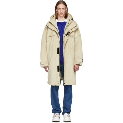 Shop Napa By Martine Rose Beige A-peale Coat In Greynat1