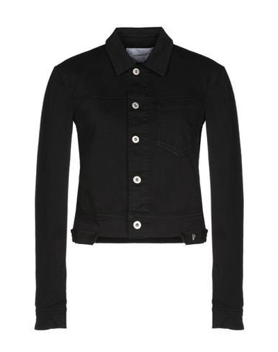 Shop Dondup Denim Jacket In Black
