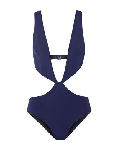 Shop Fella One-piece Swimsuits In Dark Blue