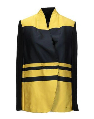 Shop Tom Rebl Suit Jackets In Yellow