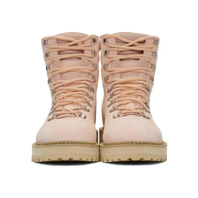 Shop Diemme Pink Suede Monfumo Boots In Cloud Pink