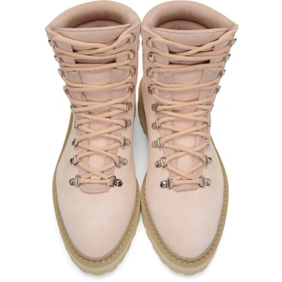Shop Diemme Pink Suede Monfumo Boots In Cloud Pink