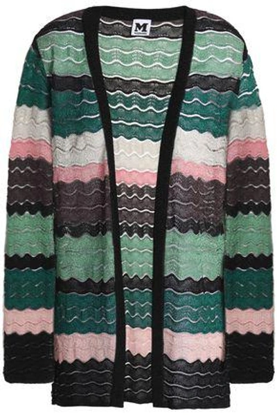 Shop M Missoni Woman Crochet-knit Cardigan Multicolor