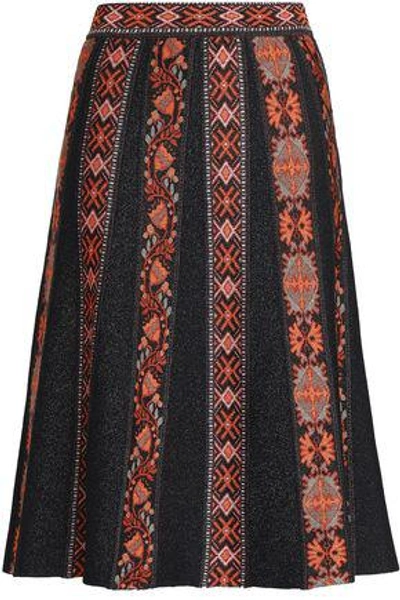 Shop M Missoni Woman Jacquard-knit Skirt Black
