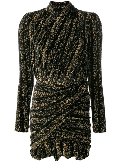 Shop Balenciaga Long-sleeve Draped Dress - Black