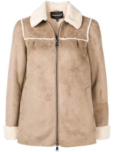 Shop Emporio Armani Perfectly Fitted Jacket - Neutrals