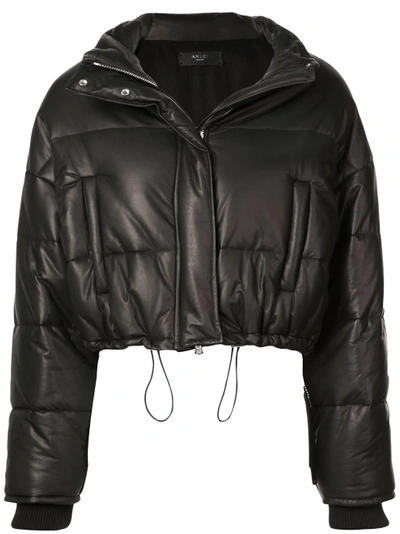 Shop Amiri Short Puffer Jacket In Black