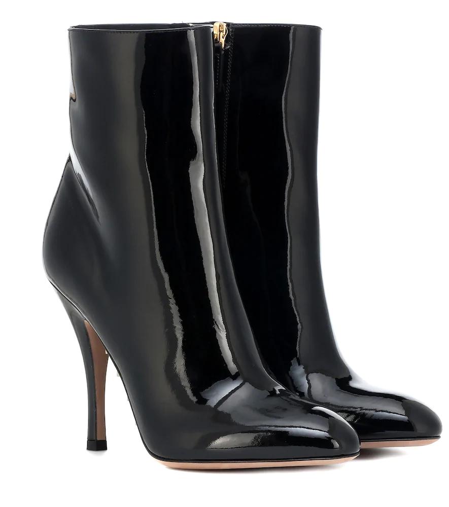 valentino patent leather boots