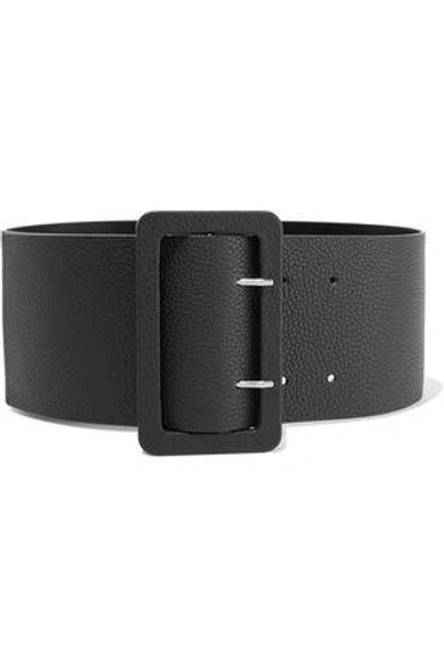 Shop Emilio Pucci Woman Textured-leather Waist Belt Black