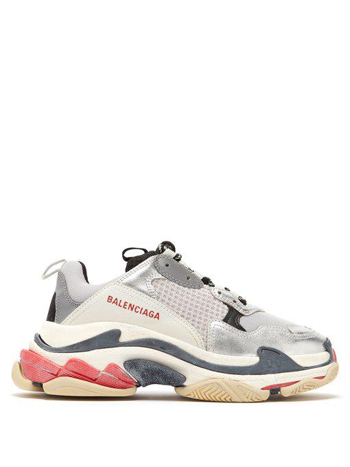 balenciaga triple s silver