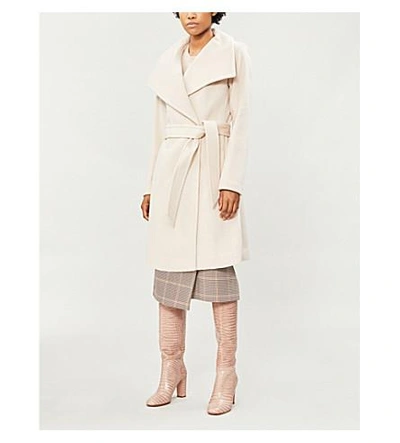Reiss Luna Double-breasted Wool Coat In Light Taupe | ModeSens