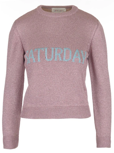 Shop Alberta Ferretti Rainbow Week Saturday Sweater In Pink