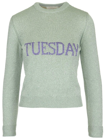 Shop Alberta Ferretti Rainbow Week Tuesday Sweater In Multi